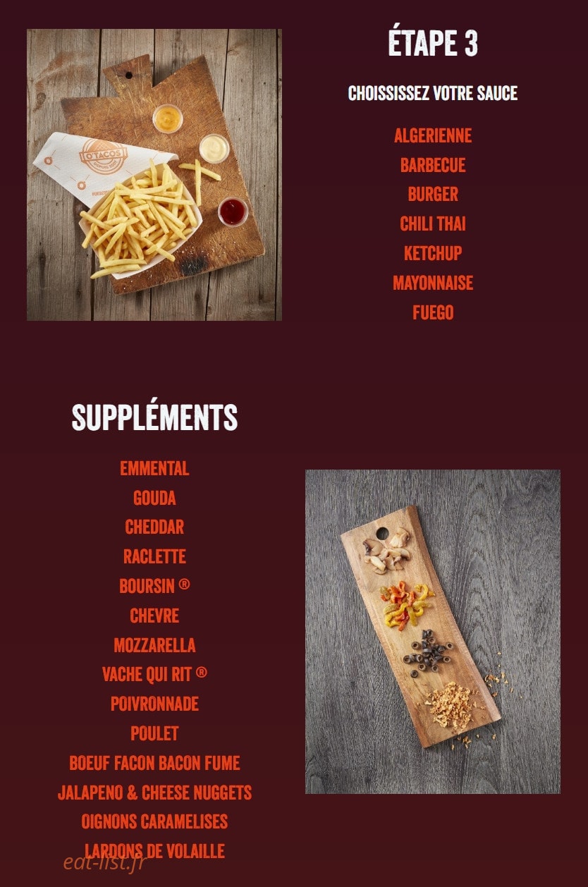 O'tacos — carte page 2