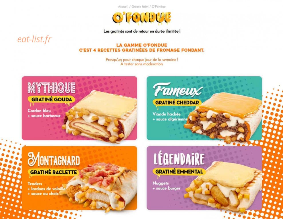O'Tacos — carte page 3