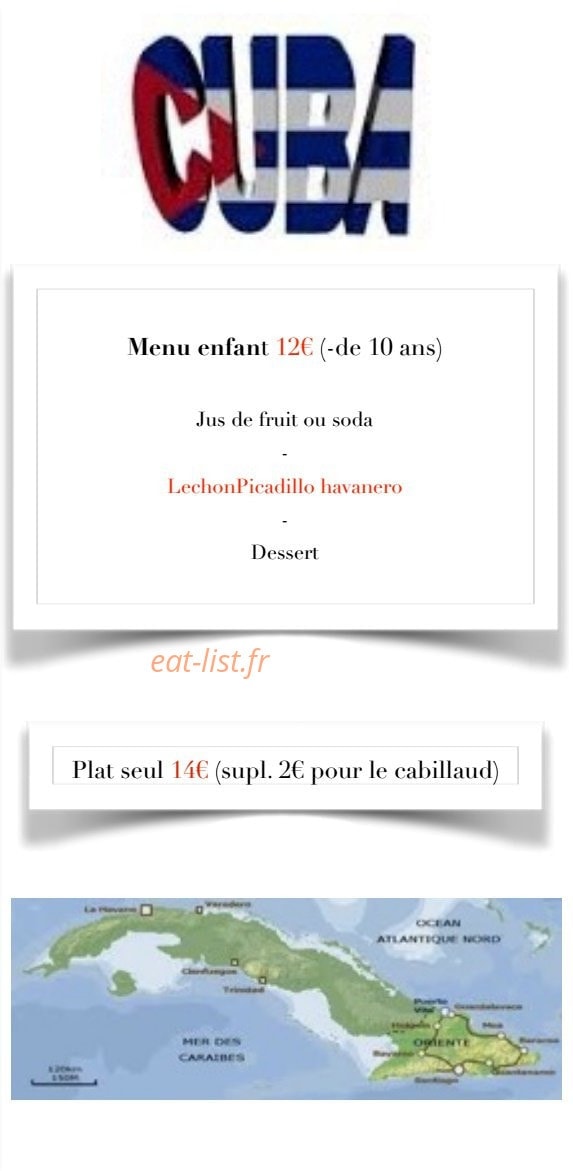 Papaye et Chocolat — carte page 1