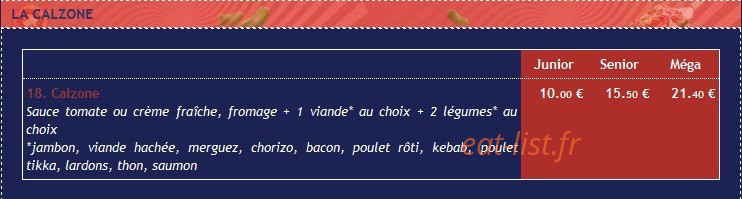 Pizza Délice — carte page 3