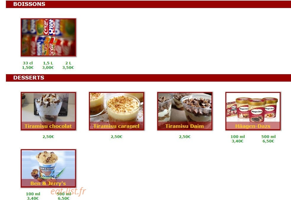 Pizza Roma — carte page 6