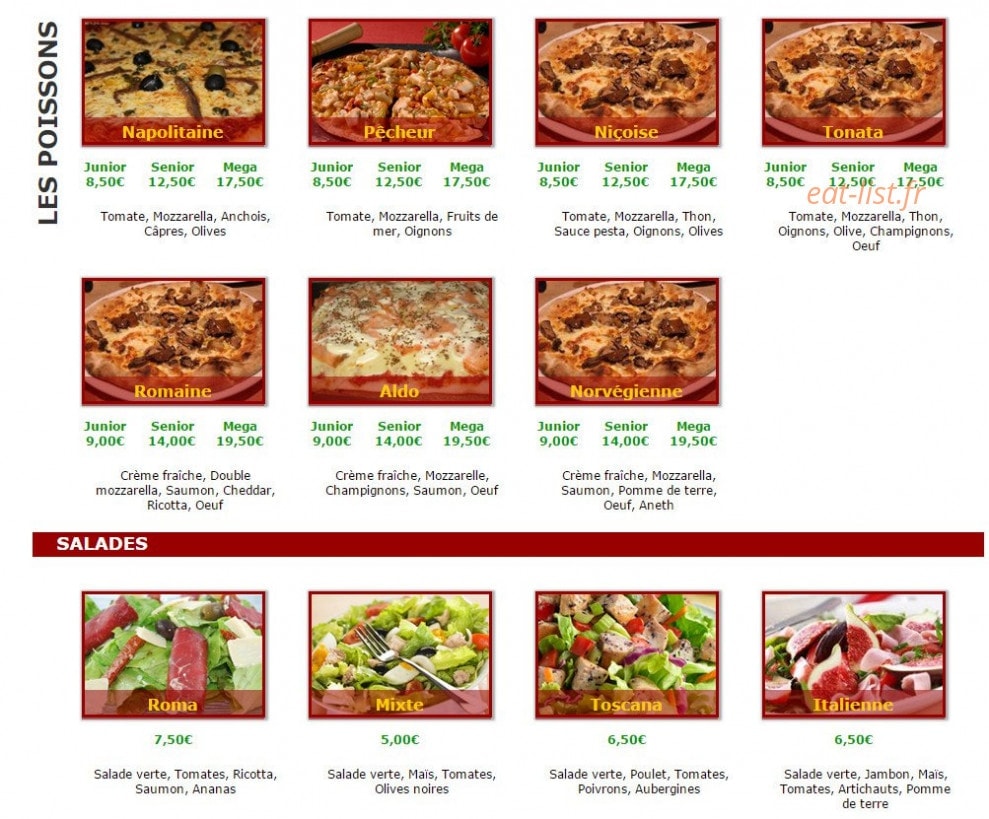 Pizza Roma — carte page 4