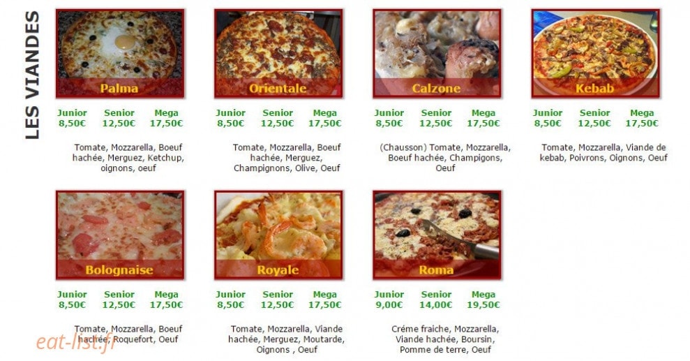 Pizza Roma — carte page 2