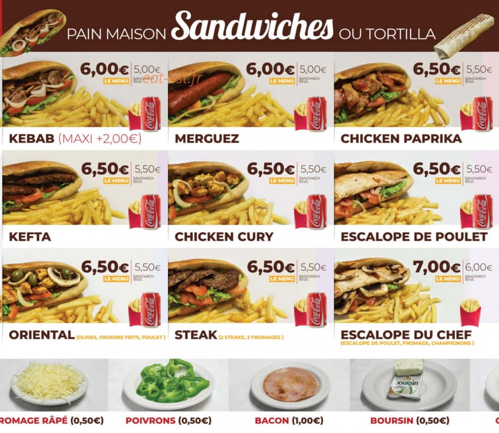 Planete Food — carte page 2