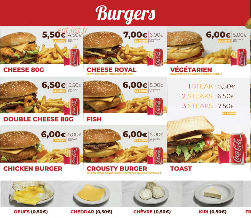 Planete Food — carte page 1
