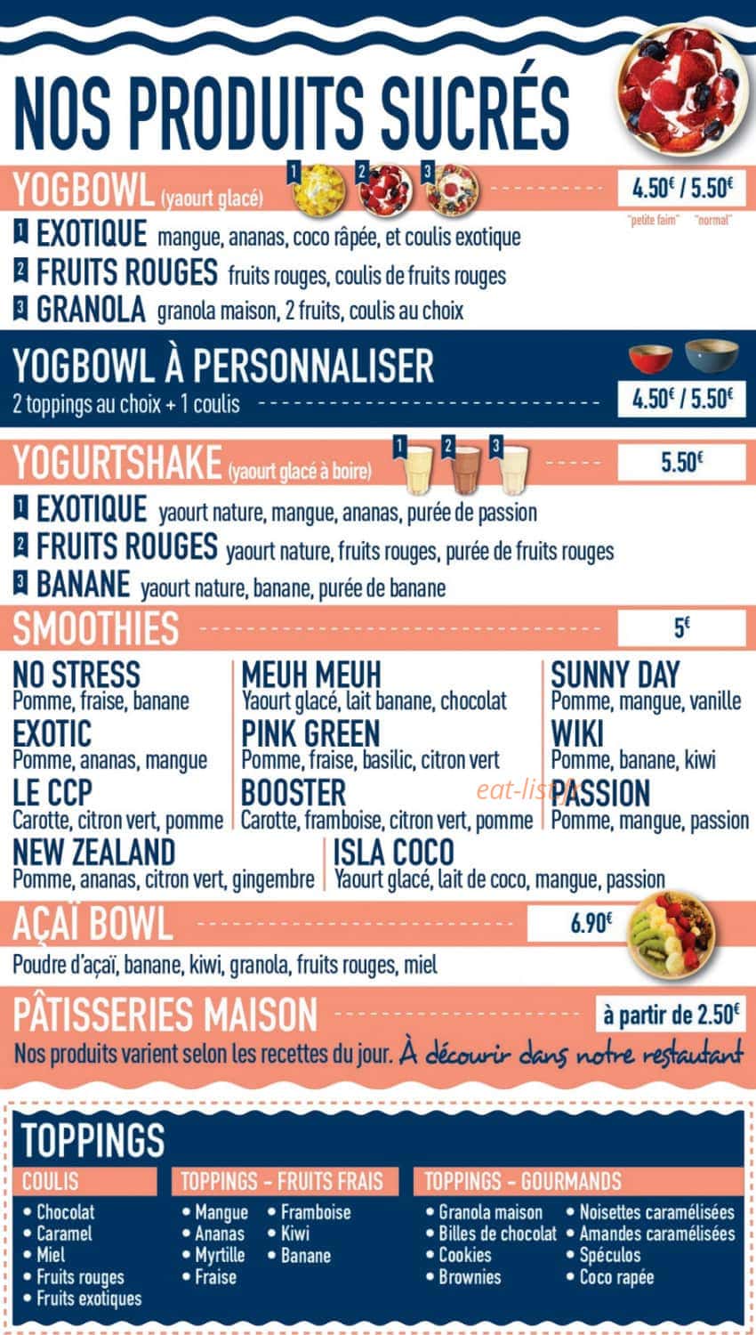 Poke & Bowl — carte page 3