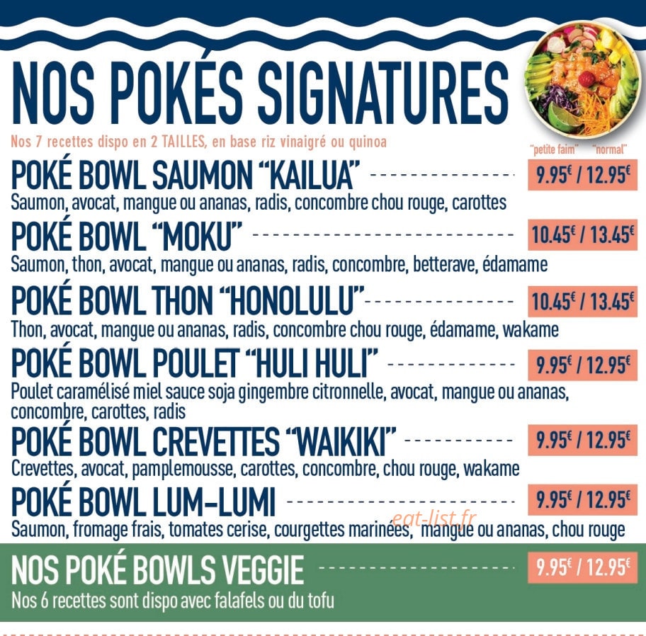Poke & Bowl — carte page 2