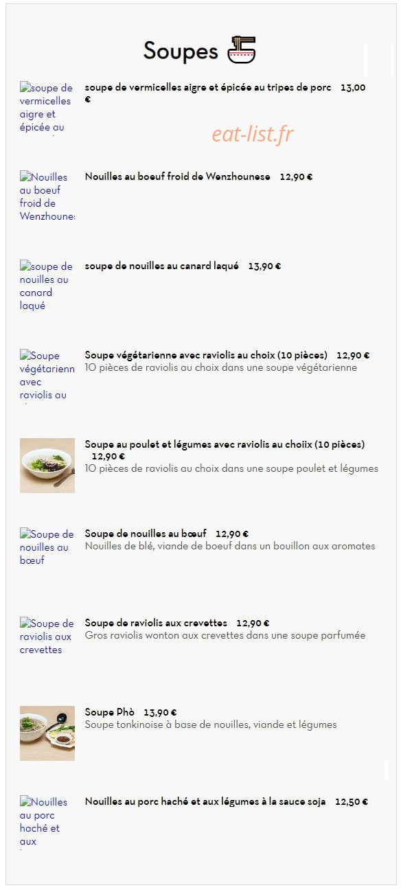 Shunfa Raviolis — carte page 6