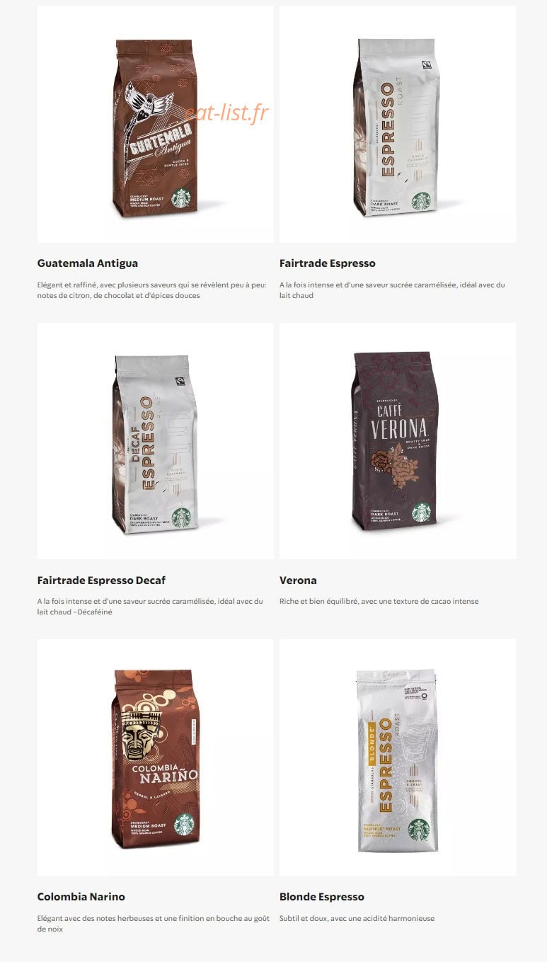 Starbucks Coffee — carte page 26