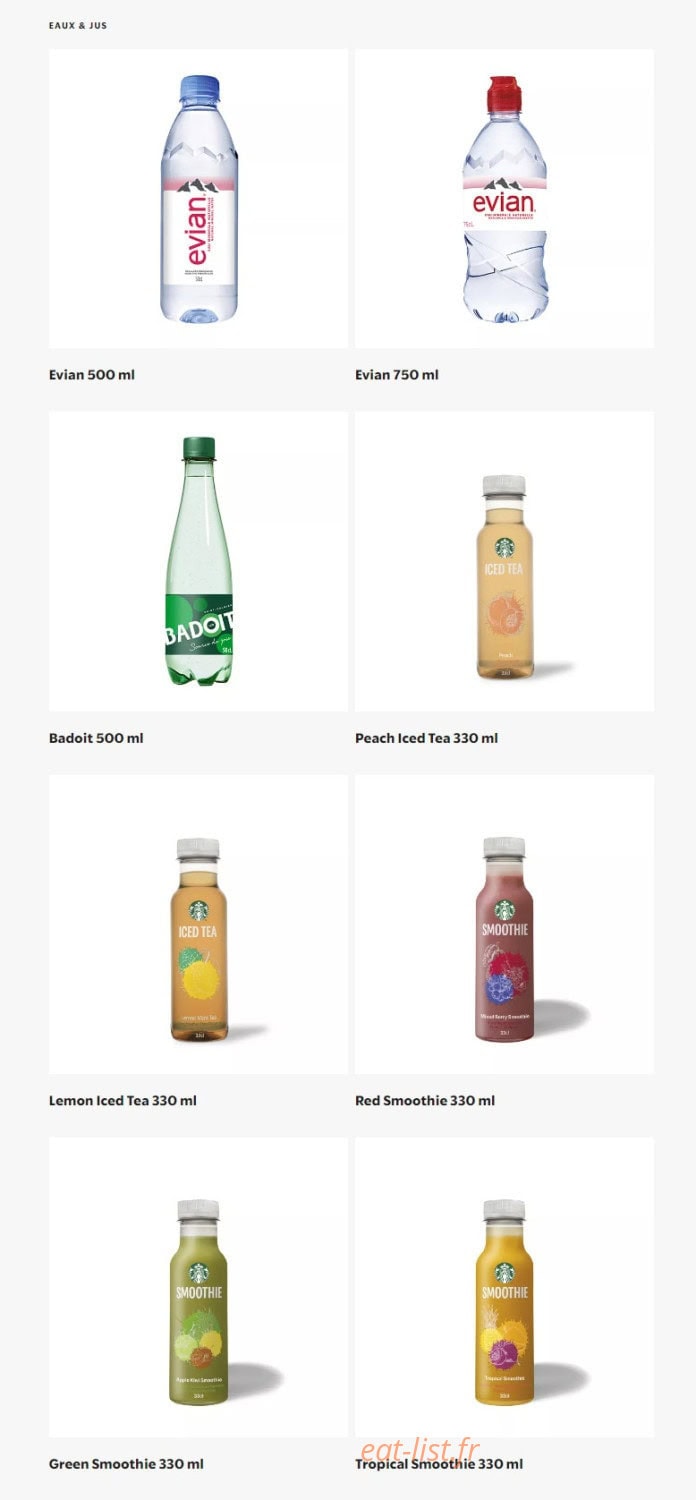 Starbucks Coffee — carte page 12