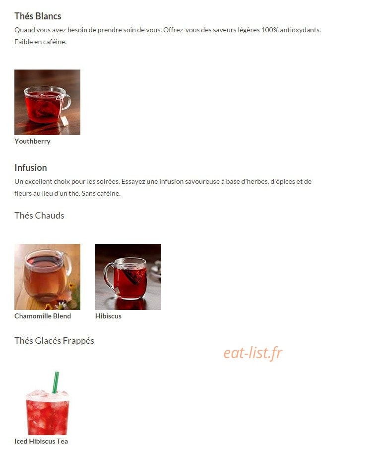 Starbucks — carte page 3