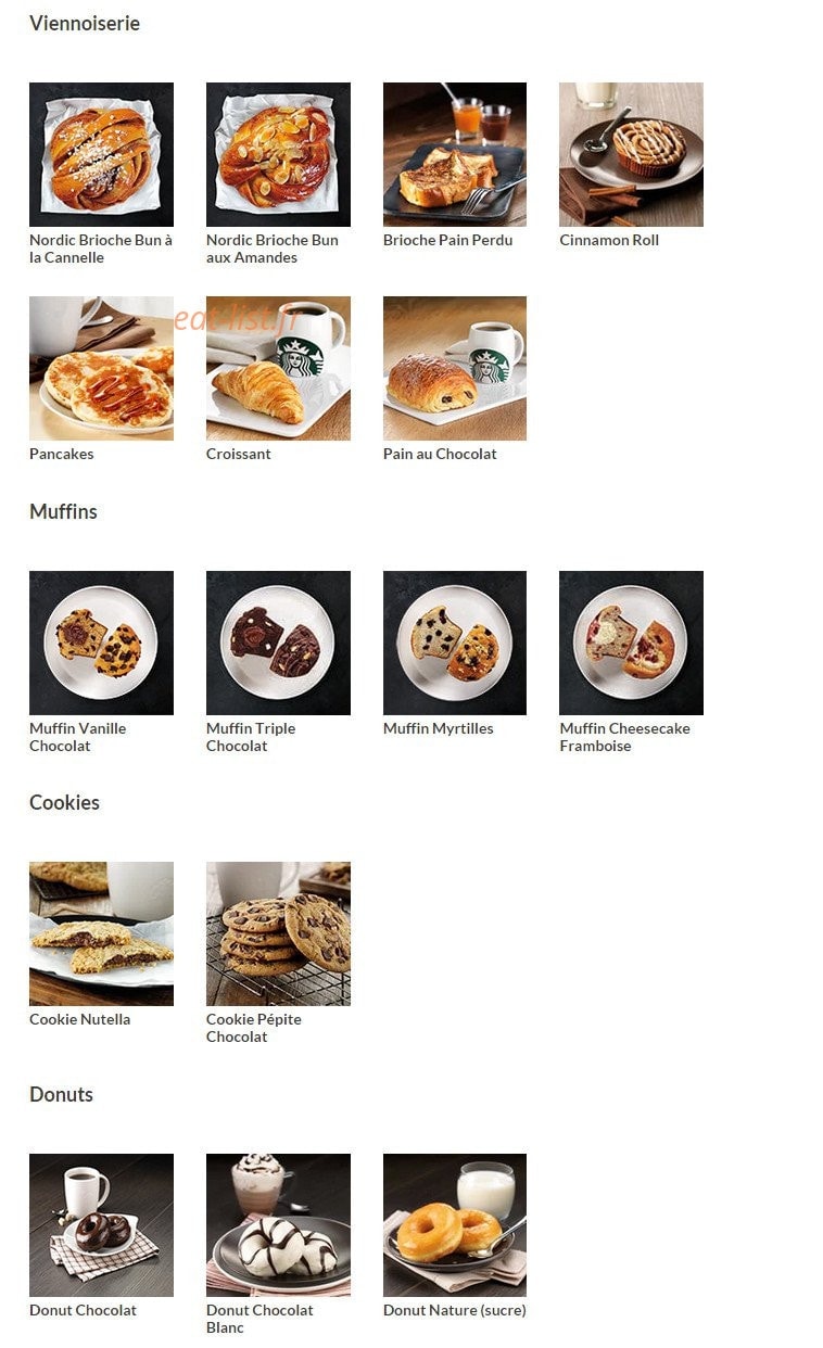 Starbucks — carte page 8