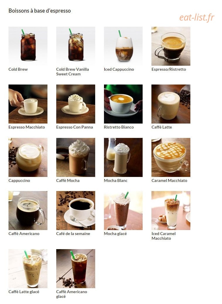 Starbucks — carte page 4
