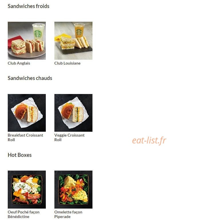 Starbucks — carte page 9