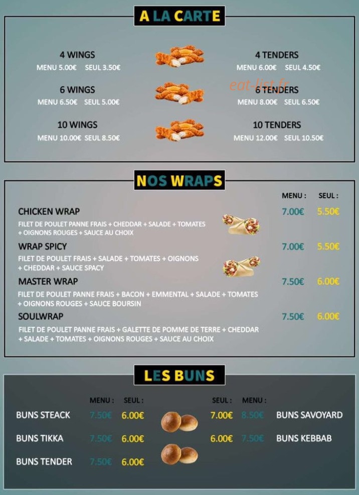 Street chicken — carte page 2