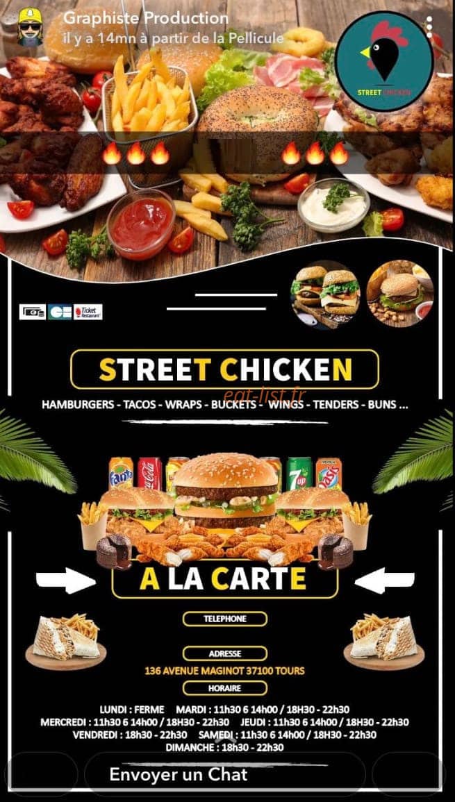 Street chicken — carte page 1