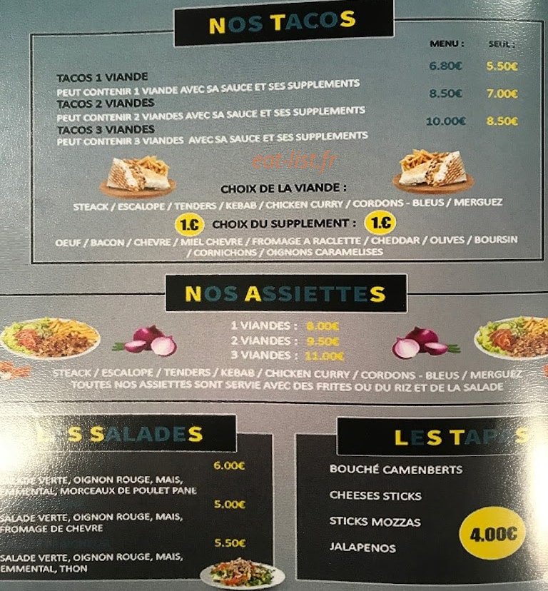 Street chicken — carte page 4