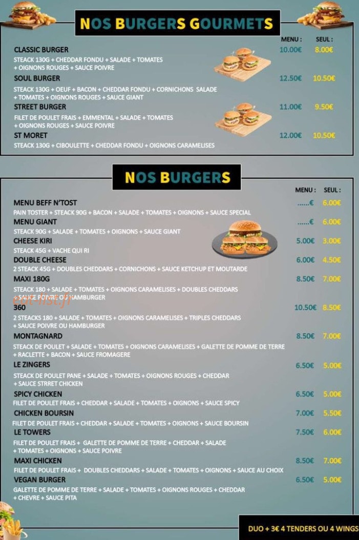 Street chicken — carte page 3