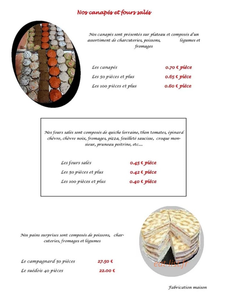 Sucré-Salé — carte page 9