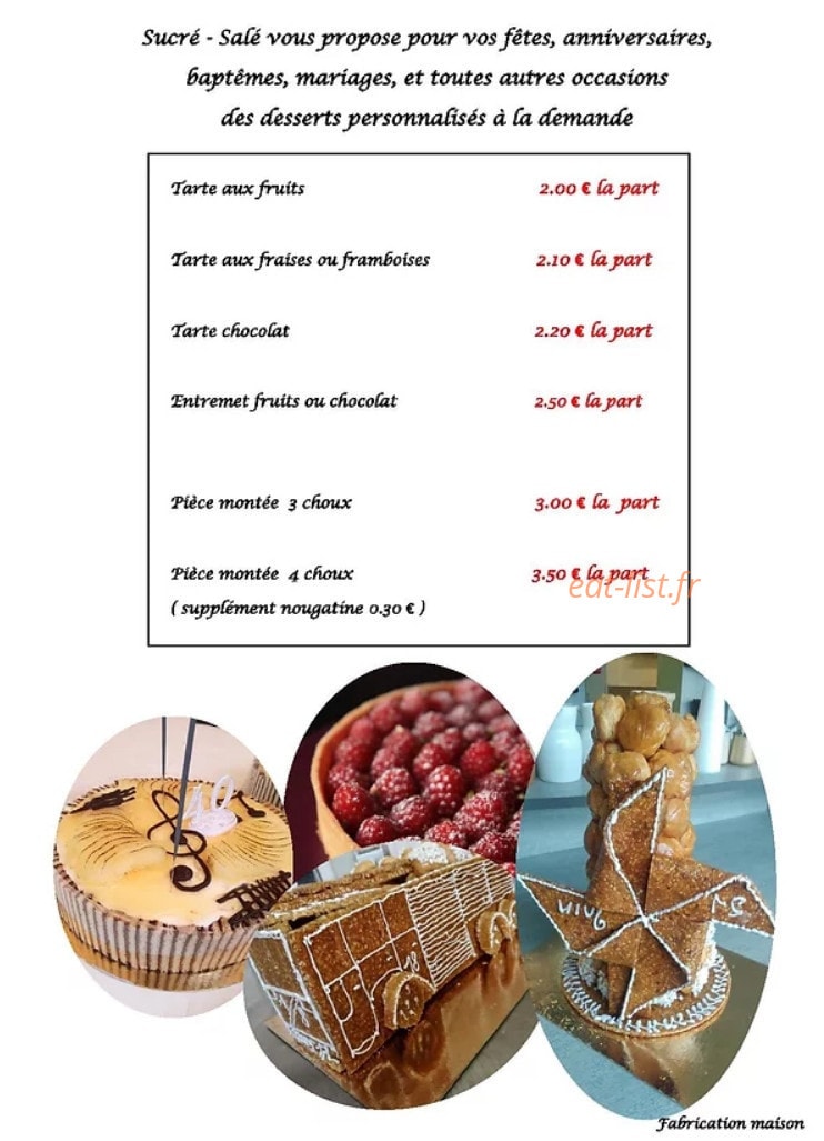 Sucré-Salé — carte page 8