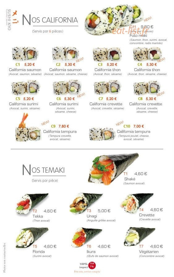 Sushi Kyo — carte page 4