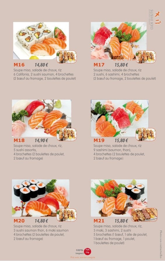 Sushi Kyo — carte page 15