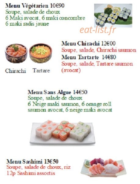 Sushi time — carte page 4