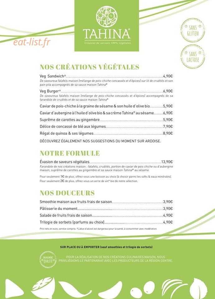 Tahina — carte page 1