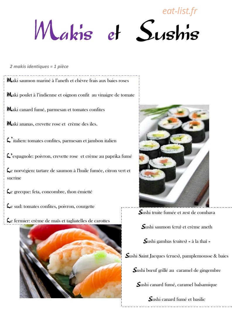 Un arôme 2 chefs — carte page 4