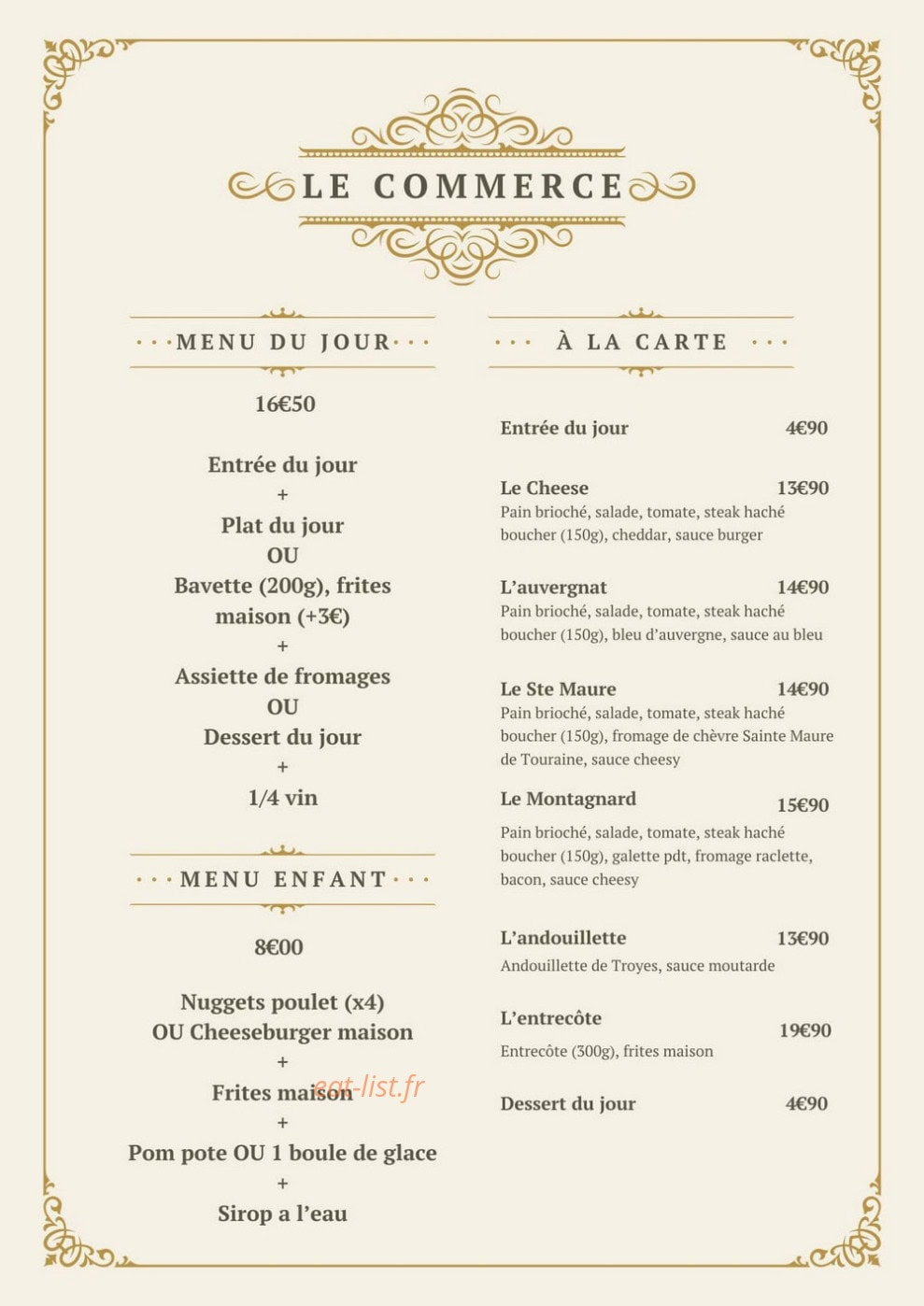 Le Commerce — carte page 1