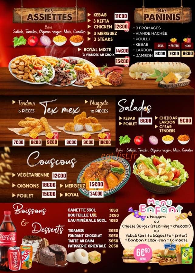 Royal food — carte page 4