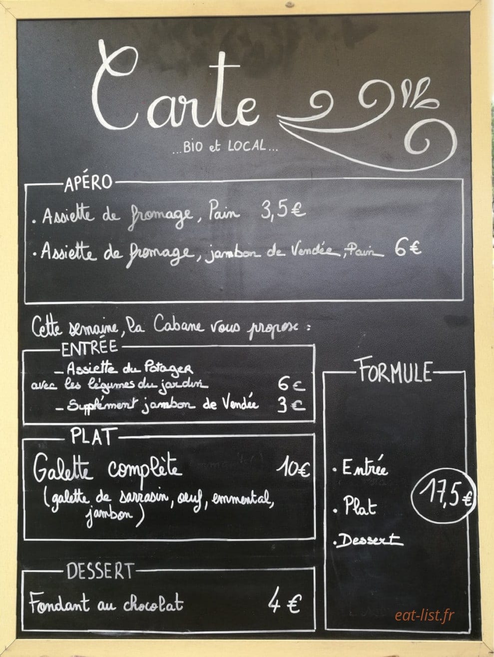 La cabane — carte page 1