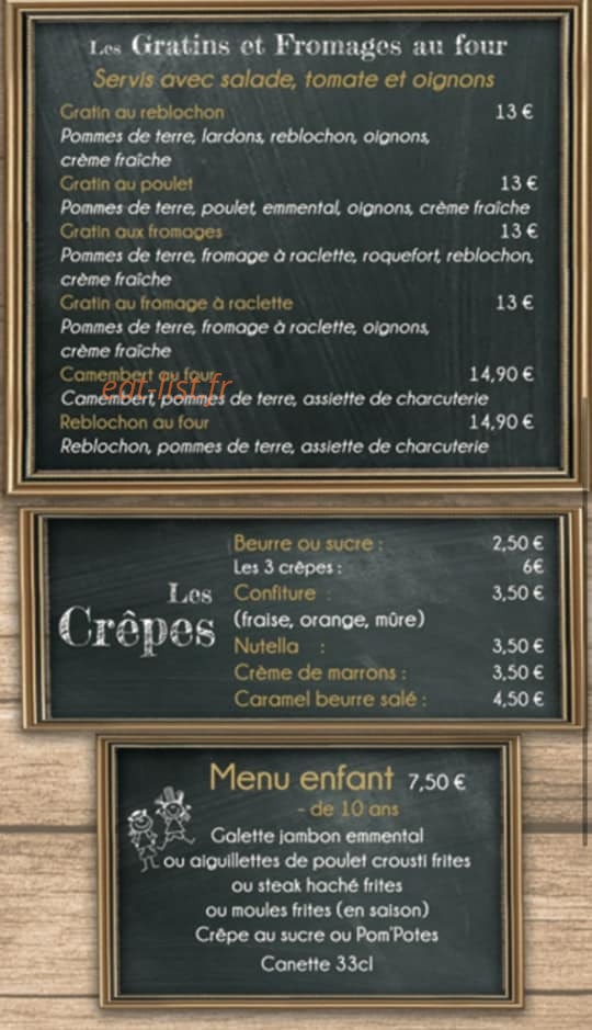 L'atelier Gourmand — carte page 3