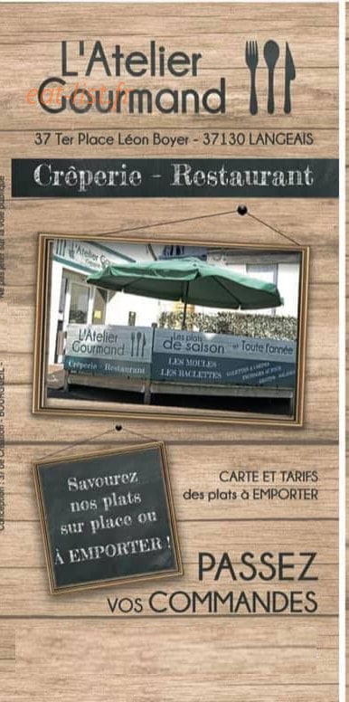 L'atelier Gourmand — carte page 1