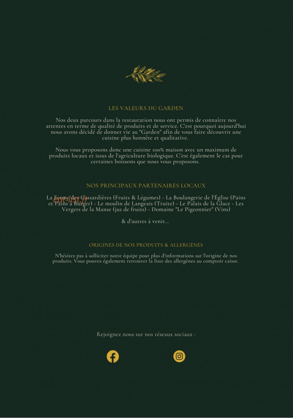 Le Garden — carte page 6