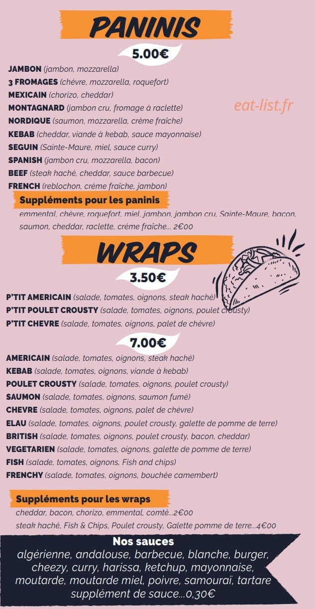 Brasserie Elau — carte page 5