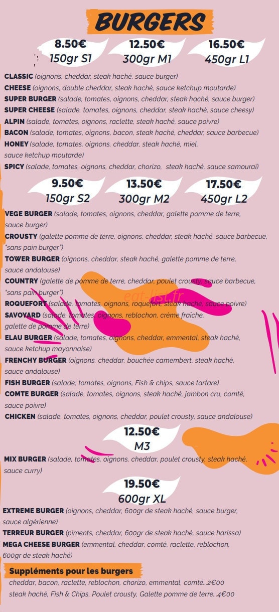 Brasserie Elau — carte page 2