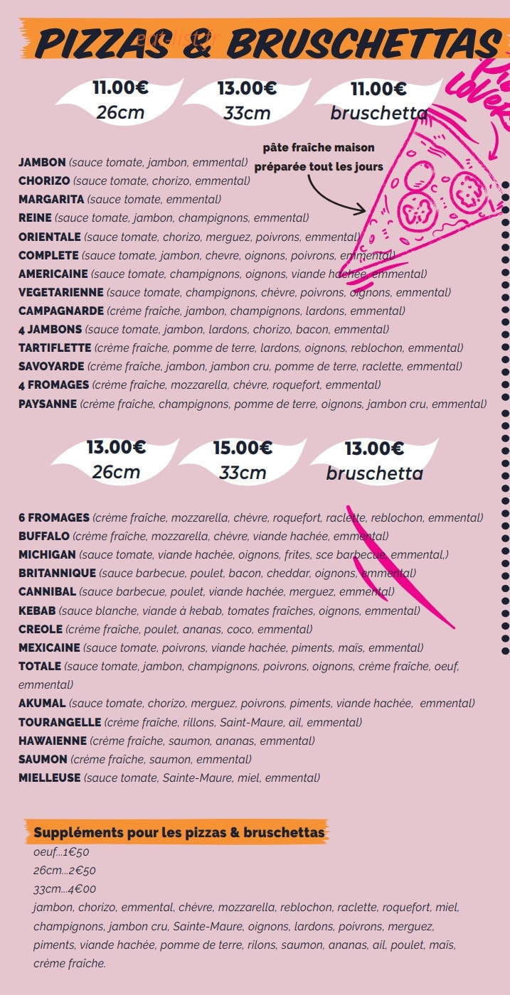 Brasserie Elau — carte page 3