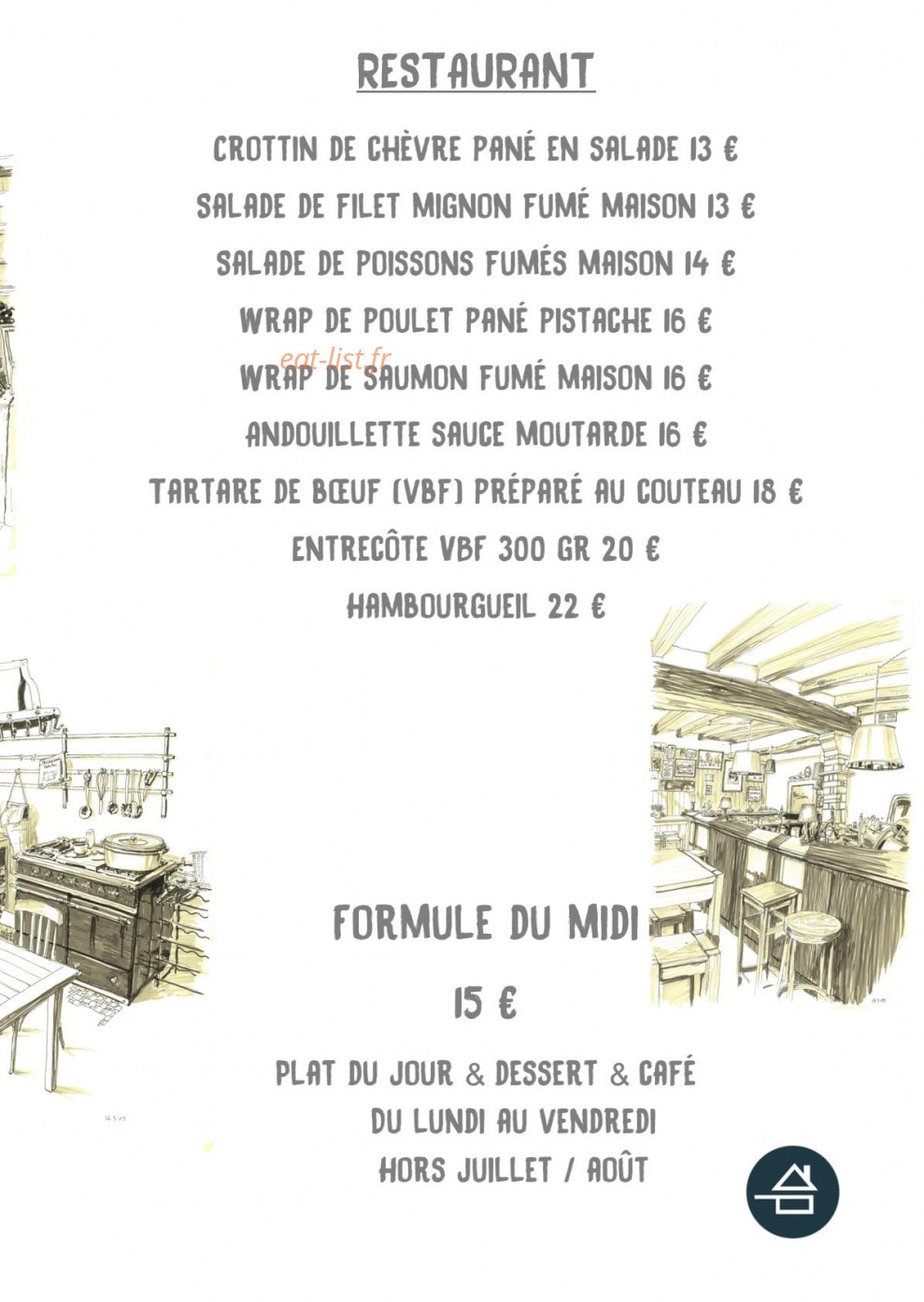 Café de la Promenade — carte page 1