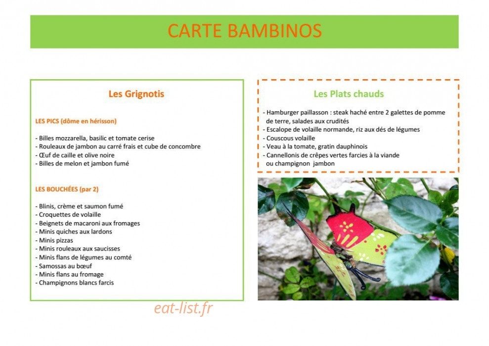 Aux mille et une saveurs — carte page 10
