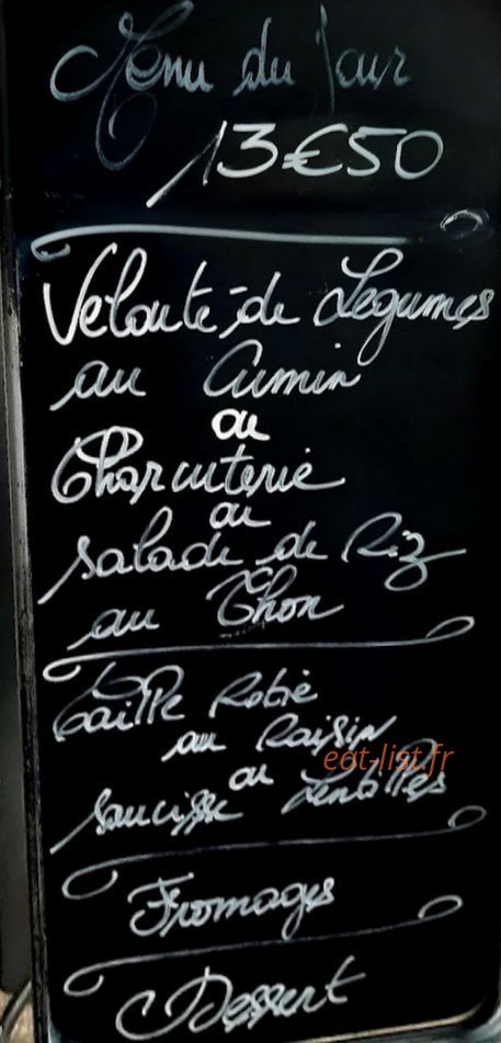 Cafe de l'Union ...chez les filles — carte page 1