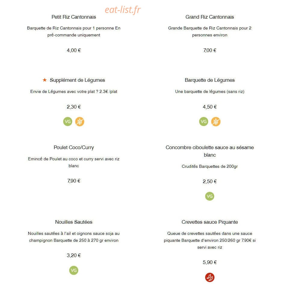 Vietnamfood — carte page 4