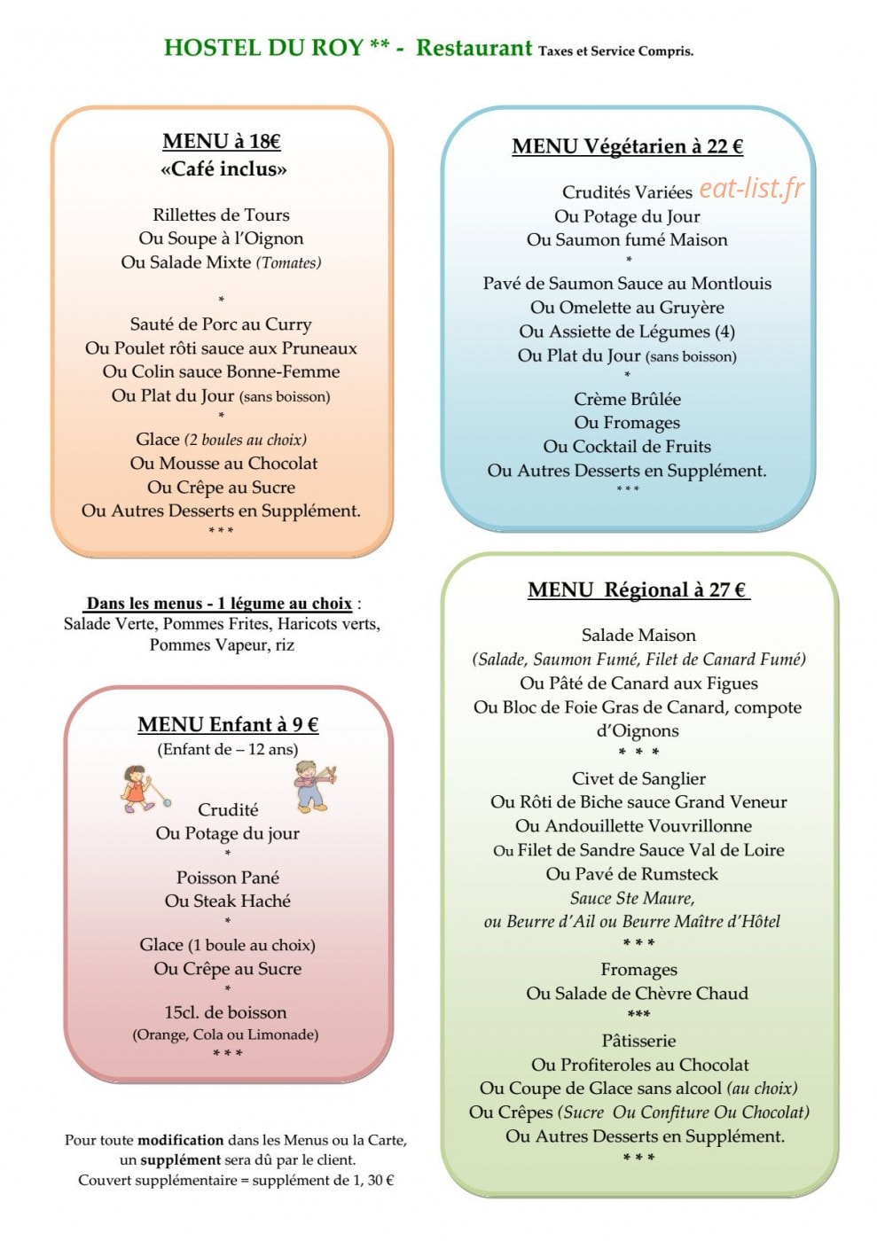 Hostel du Roy — carte page 2