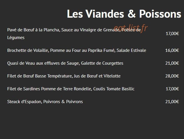Le Relais — carte page 6