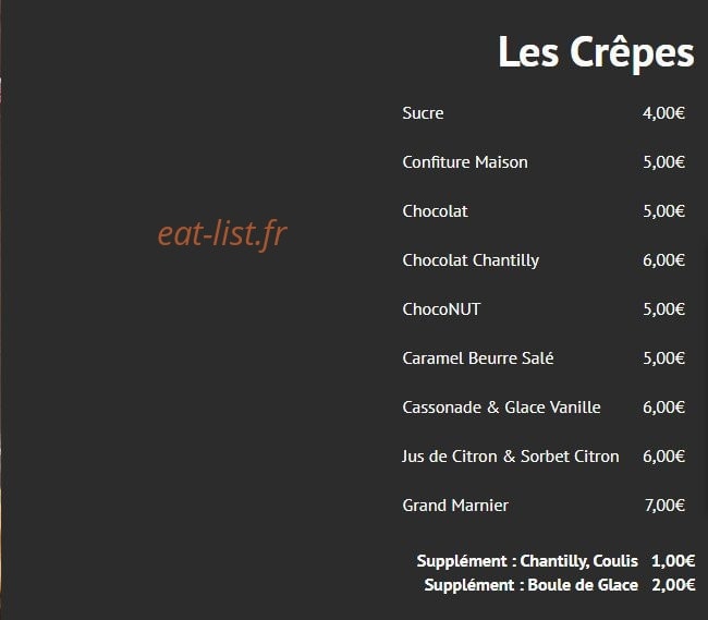 Le Relais — carte page 8
