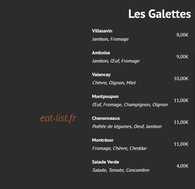 Le Relais — carte page 4