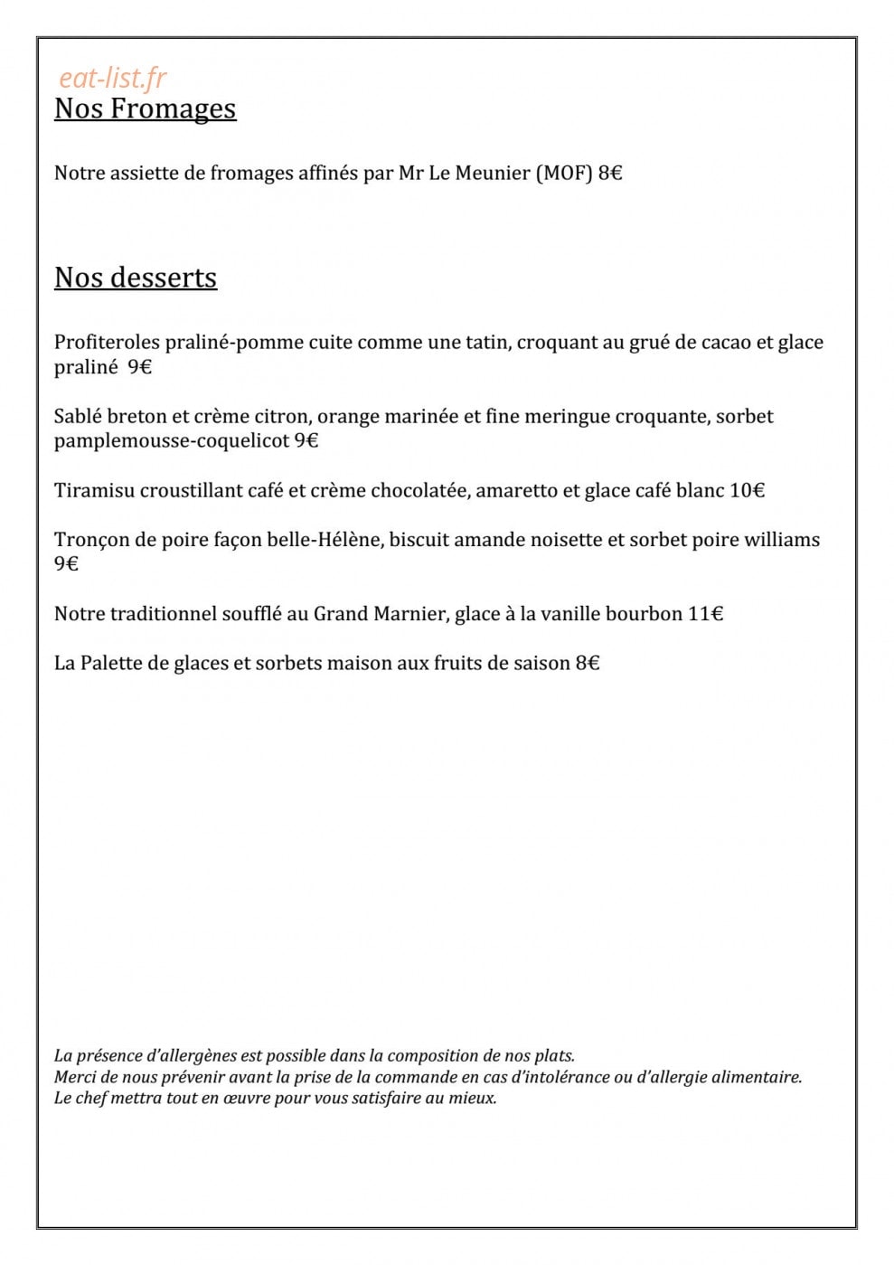Auberge du cheval rouge — carte page 5