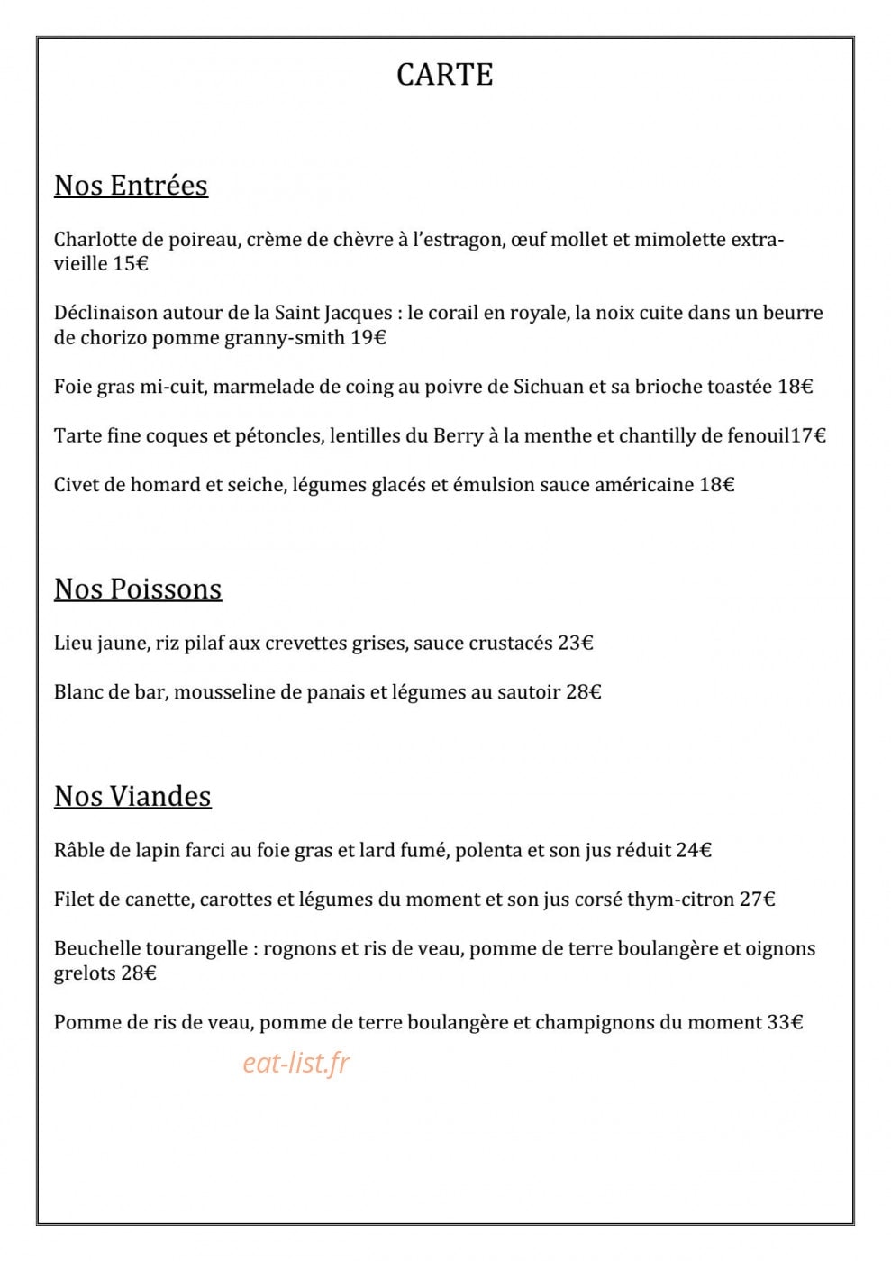 Auberge du cheval rouge — carte page 4