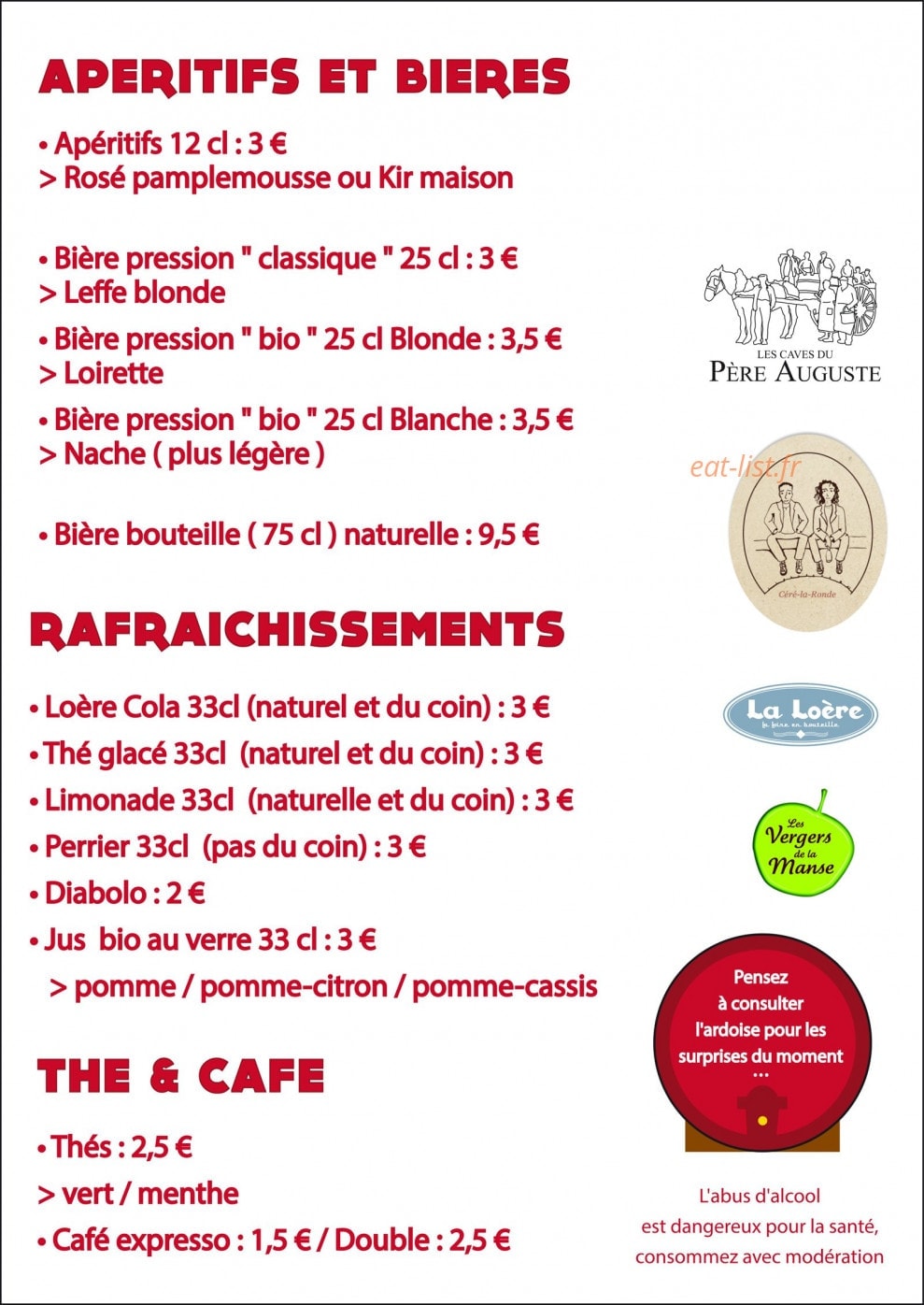 Bistrot'Quai — carte page 2