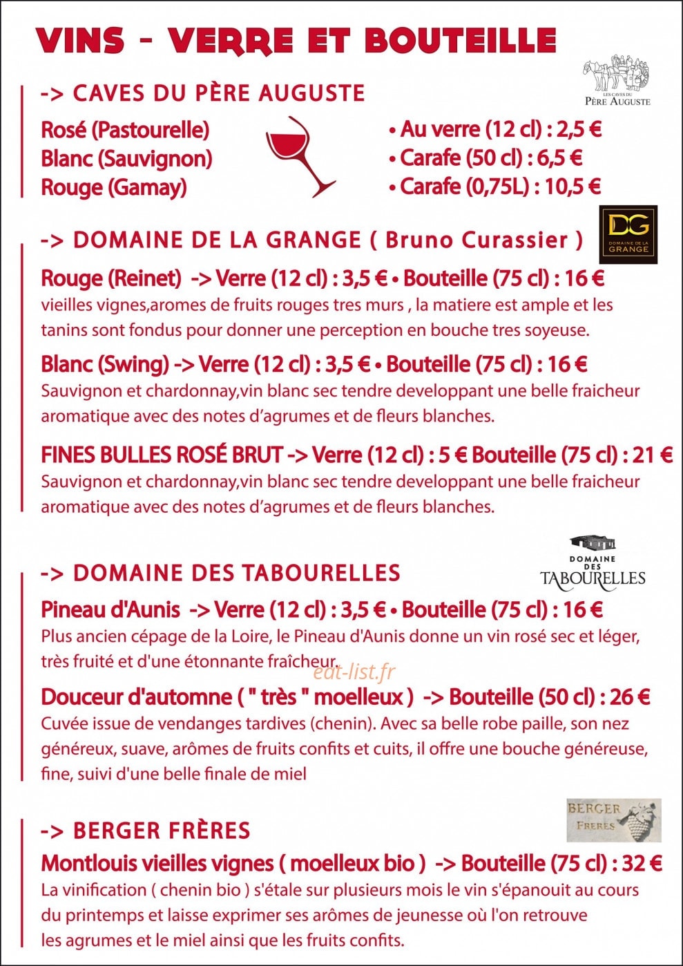 Bistrot'Quai — carte page 4